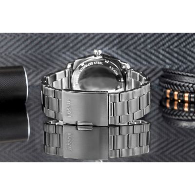 7. FOSSIL Machine Iron Grey Men's Watch FS4774 + BOX