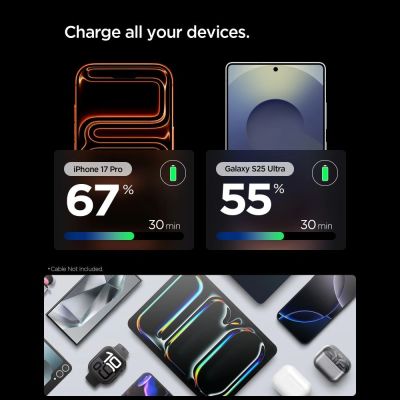 3. Spigen Essential EE301EU 1-Port 30W Wall Charger - Titanium