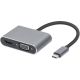 2. USB Type-C hub 4in1 USB 3.0 + PD 100W + HDMK 4k30Hz + VGA FullHD