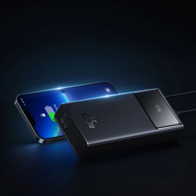 7. Baseus Star-Lord 20000mAh 22.5W Powerbank with Digital Display and USB-C 3A Cable 30cm - Black