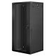 11. Lanberg WF01-6627-10B single-section cabinet (27U; 1300mm / 600mm / 600 mm; wall-mounted; Glass; 19''; black)