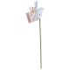4. DECORATIVE LADYBUG ON A PIKE WITH A PINWHEEL, WHITE