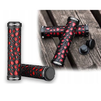 10. Rockbros 2017-14ARD bicycle grips - black and red