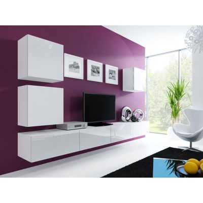 12. TV cabinet VIGO '180' 30/180/40 white/white gloss