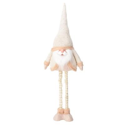 6. SANTA CLAUS ON TELESCOPIC LEGS 30X18X100CM GOLD