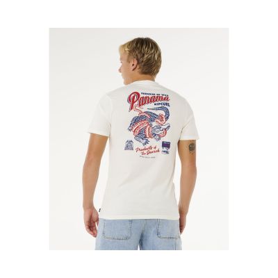 3. Men's T-shirt RIP CURL Desti Animals Tee white