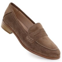 Suede openwork loafers brown Potocki SZ12585