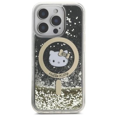 3. Hello Kitty Liquid Glitter Fever MagSafe iPhone 16 Pro Case - Gold