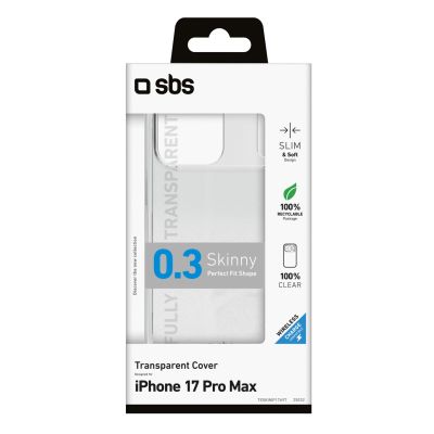 2. SBS Skinny Cover for iPhone 17 Pro Max - Transparent