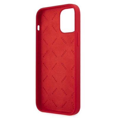 7. Guess GUHCP12LLSPEWRE iPhone 12 Pro Max 6.7" red/red hard case Peony Collection