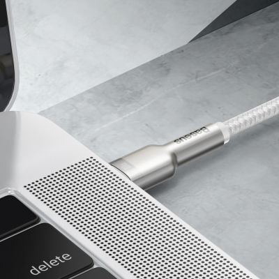 8. Baseus Cafule Metal 100W USB-C - USB-C Cable 2m - White
