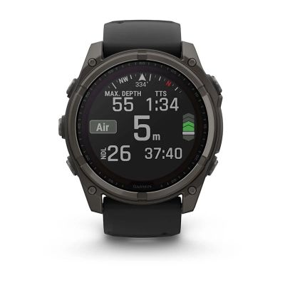 16. Garmin Fenix 8 Solar Sapphire Titanium Carbon Gray DLC Black watch