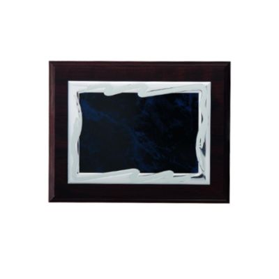 Plastic diploma with an engraved metal plate