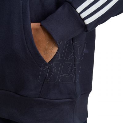 7. Adidas Essentials French Terry 3-Stripes Hoodie M IC0436