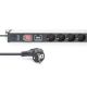 9. Digitus Power strip with aluminum profile, with switch and surge protection, 12 sockets with protective contacts, power cord