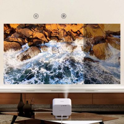 15. Yaber L2 Plus LCD FullHD 1080p Multimedia Projector with JBL Speakers - Beige