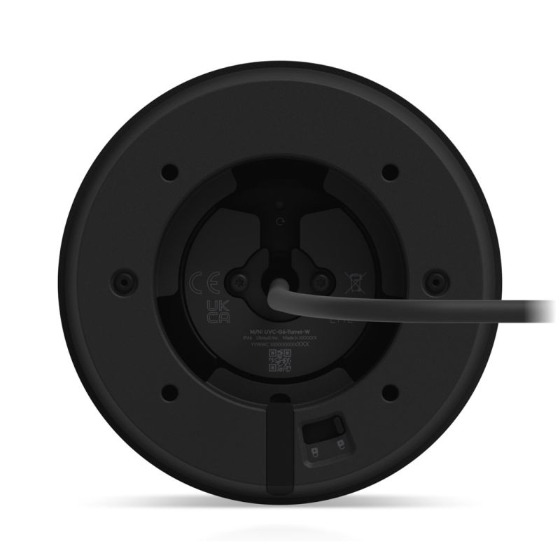 7. Ubiquti UniFi G6 Turret Black (UVC-G6-Turret-B) camera 8MP 3840 x 2160 (16:9) IP66 IK04 12.5W