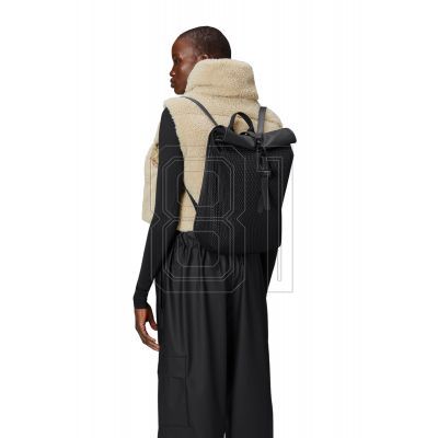 8. Rains Rolltop Rusksack Mesh Mini Black W3 13350 01 backpack
