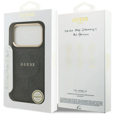 8. Guess 4G PU Classic Logo MagSafe case for iPhone 17 Pro - black