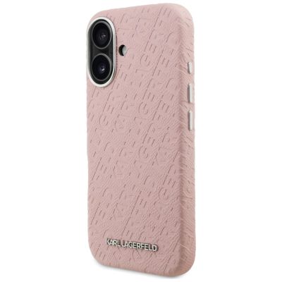 2. Karl Lagerfeld FW Stamped Karl MagSafe iPhone 16 Case - Pink