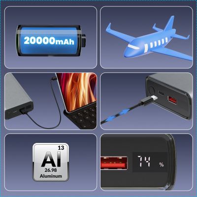 10. Extralink Powerbank EPB-126 20000mAh Silver Power bank, 45W PD, USB-C