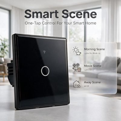 5. QOLTEC LIGHT ON/OFF SWITCH | TOUCH 1-CHANNEL | WI-FI | TIMER | TUYA | BLACK