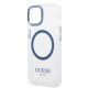 6. Guess Metal Outline MagSafe case for iPhone 14 Plus - blue