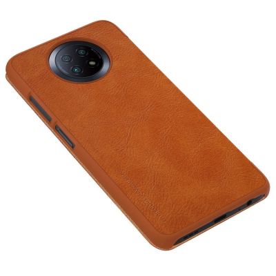 4. Nillkin Qin leather holster case for Xiaomi Redmi Note 9T 5G brown