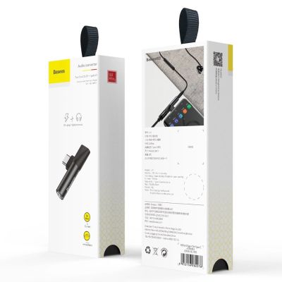 13. Baseus Audio Converter L41 adapter from USB-C to USB-C port + 3.5 mm headphone jack black (CATL41-01)