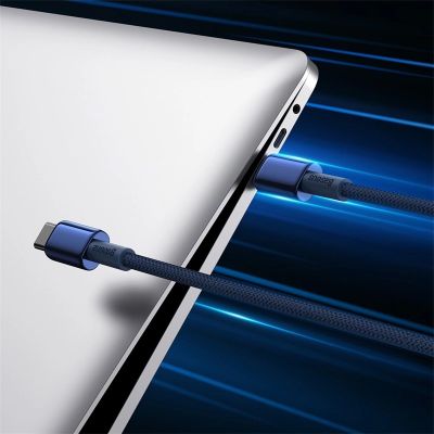 6. Baseus Tungsten Gold USB-C / USB-C 100W Cable 1m - Navy Blue