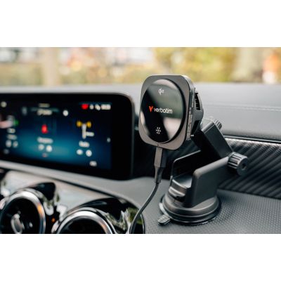 4. Verbatim Charge 'n' Drive Qi2 Smartphone Black USB Wireless Charging Fast Charging Automatic