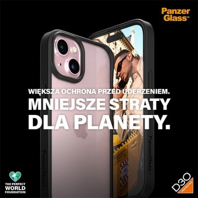 6. Military Grade Certified PanzerGlass ClearCase iPhone 15 Case - Transparent & Black