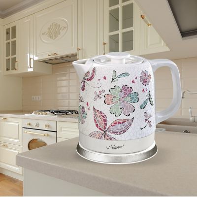 2. Ceramic electric kettle 1.5L 1500WMR-068-FLOWERS MAESTRO