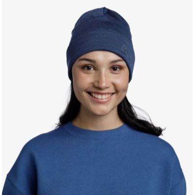 6. BUFF MERINO HEAVYWEIGHT BEANIE SOLID NIGHT BLUE