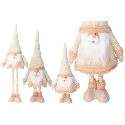 24. SANTA CLAUS ON TELESCOPIC LEGS 30X18X100CM GOLD