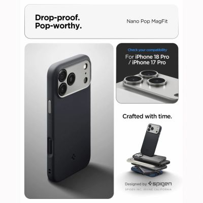 8. Spigen Nano Pop MagSafe Case for iPhone 18 Pro / 17 Pro - Black