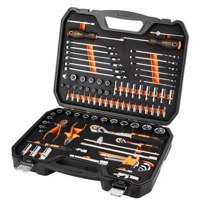 Socket wrench set 1/2", 1/4", 95 pcs, CrV, EVA foam