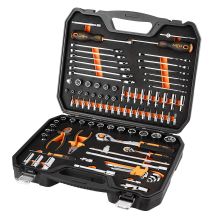 Socket wrench set 1/2", 1/4", 95 pcs, CrV, EVA foam