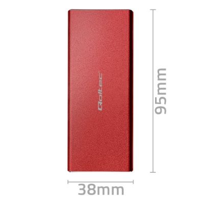 7. QOLTEC M.2 SSD CASE | SATA | NGFF | USB 3.0 | SUPER SPEED 5GB/S | 2TB | RED