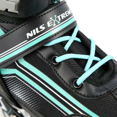 5. NILS EXTREME NH18190 2IN1 ROLLER SKATES BLACK-BLUE SIZE M (34-38) WITH REPLACEABLE HOCKEY BLADE