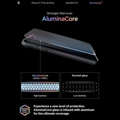 6. Spigen Glas.tR EZ Fit Tempered Glass for iPhone 16 Pro / 17 / 17 Pro - 2 pcs.