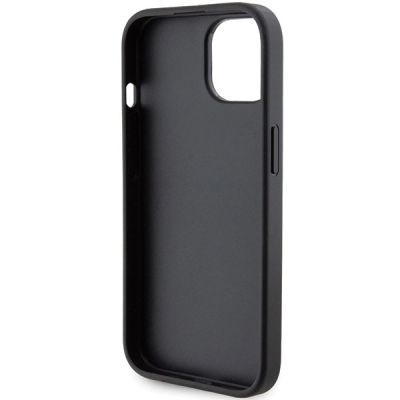 7. Karl Lagerfeld Gripstand Saffiano Choupette Pins Case for iPhone 15 Plus / 14 Plus - Black