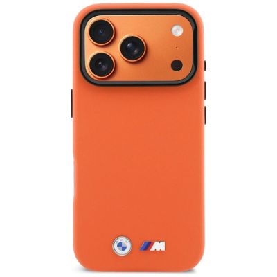 3. BMW M Metal Logo MagSafe Case for iPhone 17 Pro - Orange