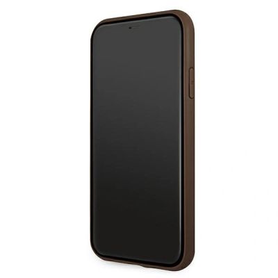 5. Guess 4G Big Metal Logo Case for iPhone 11 Pro Max - Brown