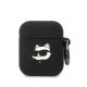 Karl Lagerfeld KLA2RUNCHK AirPods 1/2 cover black/black Silicone Choupette Head 3D