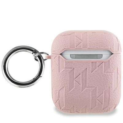 2. Karl Lagerfeld Monogram Karl & Choupette Head case for AirPods 1 / 2 - pink