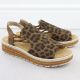3. Women's beige leopard print platform sandals Rieker 62741-90