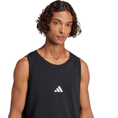 4. Men's adidas Essentials Small Logo Tank Black JE8986