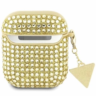 2. Guess GUA2HDGTPD AirPods 1/2 cover gold/gold Rhinestone Triangle Charm