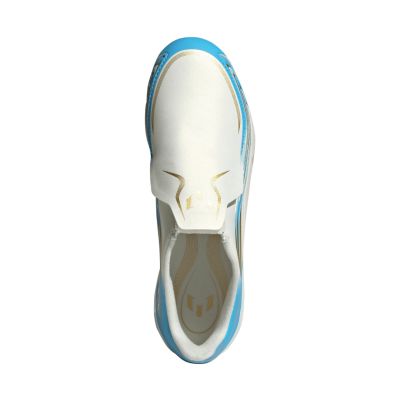 4. Adidas F50 Messi League LL FG Kids' Soccer Shoes White and Blue IH1907
